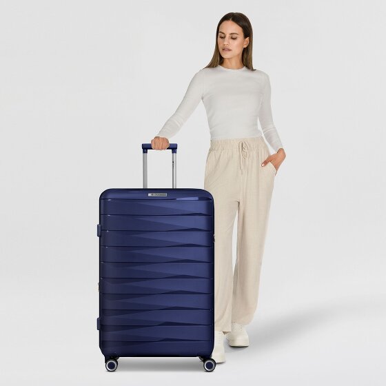 Franky London 4 Rollen Trolley L 74 cm mit Dehnfalte