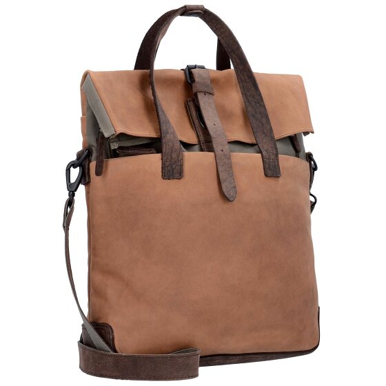 Harold's Twister Aktentasche mit Rucksackfunktion Leder 34 cm Laptopfach