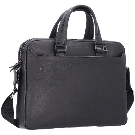 Piquadro Black Square Aktentasche Leder 40 cm Laptopfach