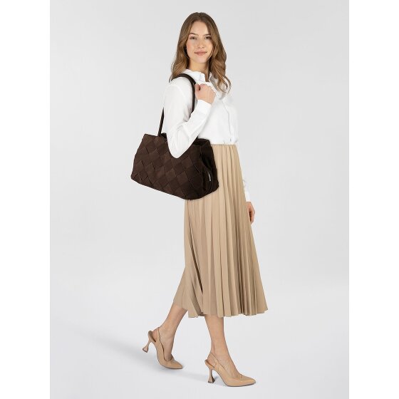 LES VISIONNAIRES Mrs. Bella Schultertasche Leder 40 cm