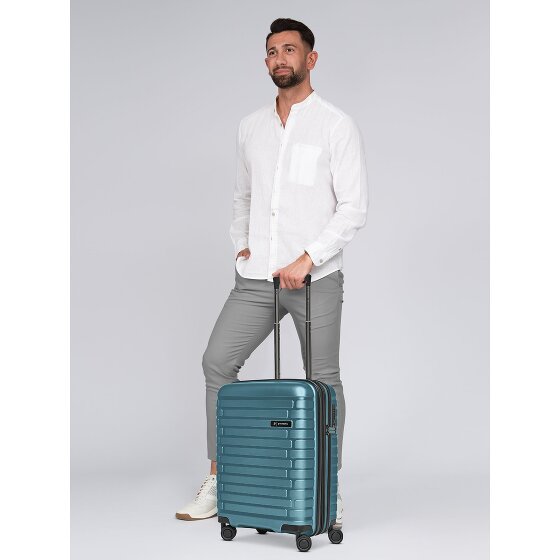 Pactastic Collection 04 THE CABIN + 4 Rollen Kabinentrolley S 55 cm mit Dehnfalte