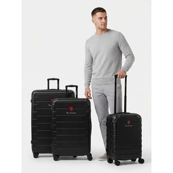 Tonino Lamborghini Milano 4 Rollen Kofferset 3-teilig mit Dehnfalte