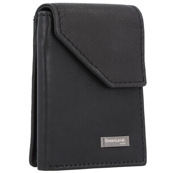 Greenland Nature Black Nappa Geldbörse RFID Leder 7 cm