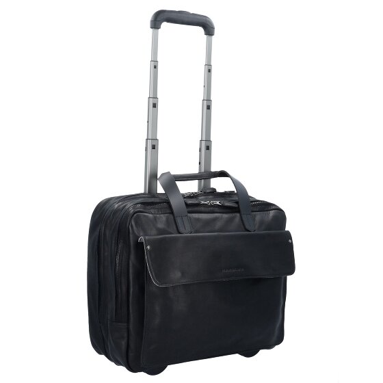 Harold's 2-Rollen Businesstrolley Leder 40 cm Laptopfach