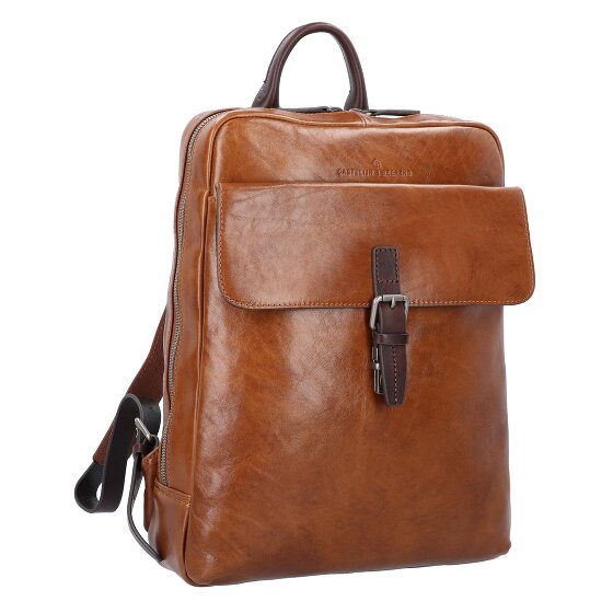 Castelijn & Beerens Rien Business-Rucksack RFID Schutz Leder 40 cm Laptopfach
