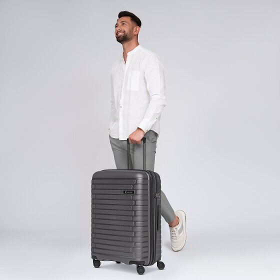 Pactastic Collection 04 THE MEDIUM + 4 Rollen Trolley M 66 cm mit Dehnfalte