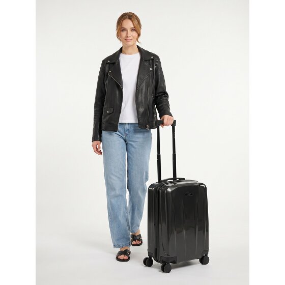 Police New York 4 Rollen Kabinentrolley S 54 cm mit Dehnfalte