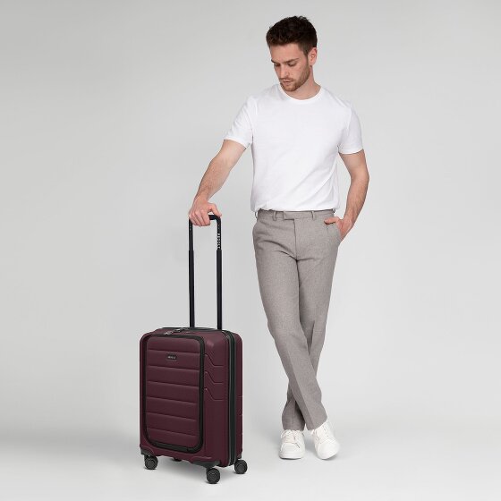 Redolz Essentials 17 4-Rollen Kabinentrolley 55 cm Soft-Pocket Laptopfach