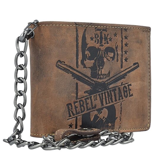 Greenburry Vintage Skull Kettenbörse Leder 12,5 cm