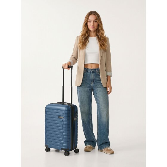 Pactastic Collection 04 THE CABIN + 4 Rollen Kabinentrolley S 55 cm mit Dehnfalte