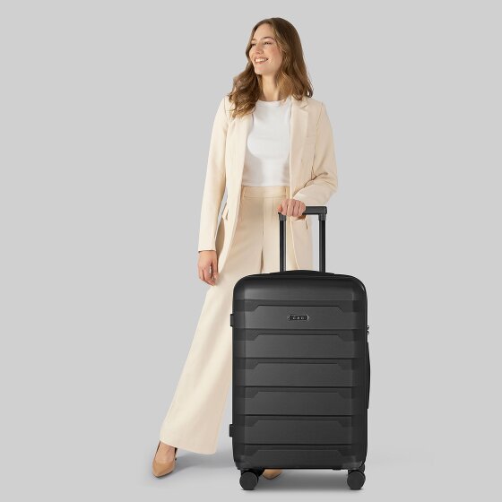 d&n South Dakota 4 Rollen Trolley M 66 cm mit Dehnfalte