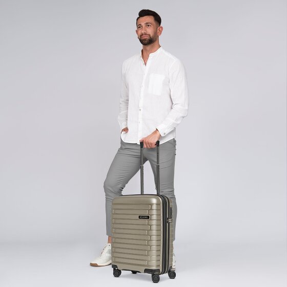 Pactastic Collection 04 THE CABIN + 4 Rollen Kabinentrolley S 55 cm mit Dehnfalte