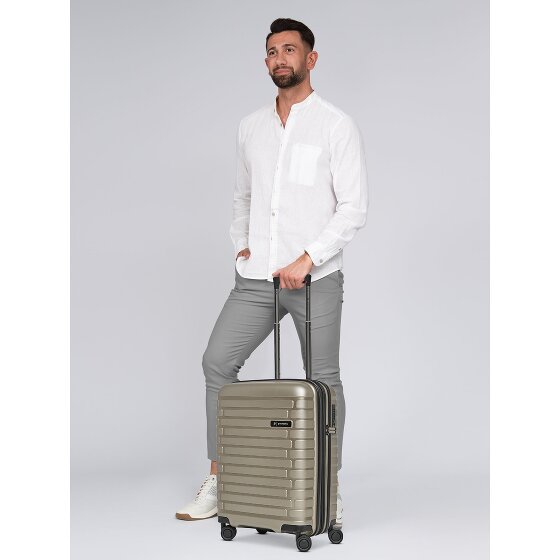 Pactastic Collection 04 THE CABIN + 4 Rollen Kabinentrolley S 55 cm mit Dehnfalte