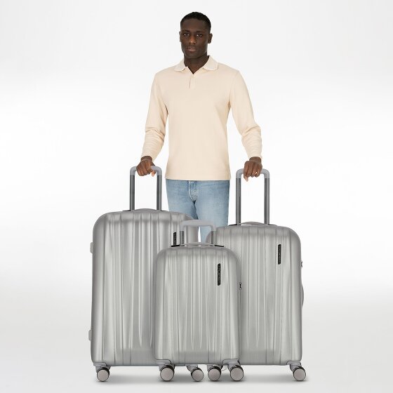 Polestream Moonrock 4 Rollen Kofferset 3-teilig mit Dehnfalte