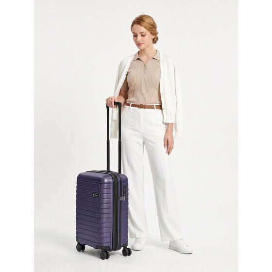 Pactastic Collection 04 THE CABIN + 4 Rollen Kabinentrolley S 55 cm mit Dehnfalte