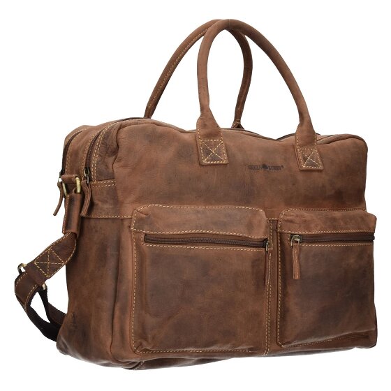 Greenburry Vintage Aktentasche Leder 40 cm Laptopfach