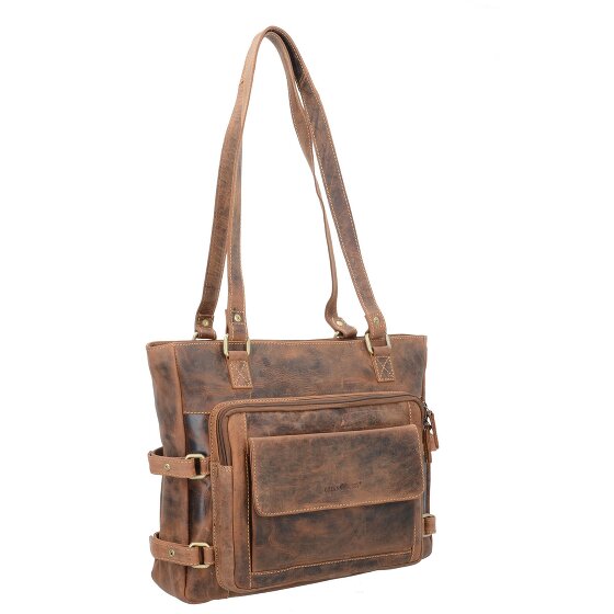 Greenburry Vintage Schultertasche Leder 36 cm