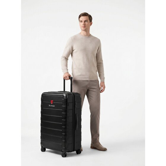 Tonino Lamborghini Milano 4-Rollen Trolley XL 83 cm Sondergrösse mit Dehnfalte
