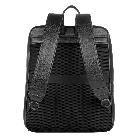 Bugatti Black Daypack Leder 40 cm Laptopfach