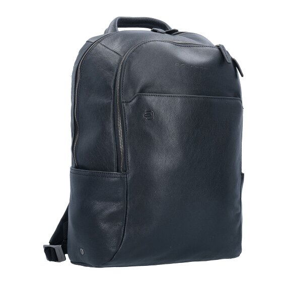 Piquadro Black Square Rucksack Leder 39 cm Laptopfach