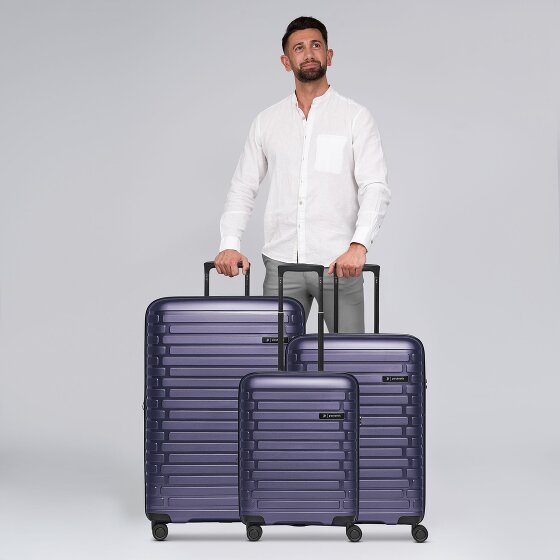 Pactastic Collection 04 THE THREE SET + 4 Rollen Kofferset 3-teilig mit Dehnfalte