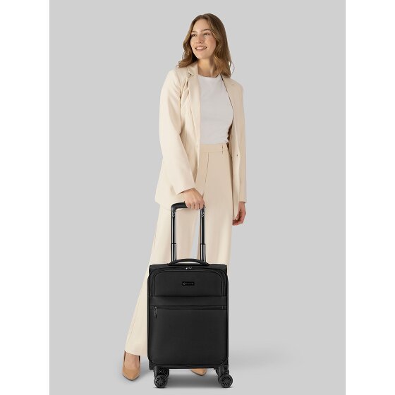 Bugatti Valencia Soft 4 Rollen Kabinentrolley S 55 cm mit Dehnfalte