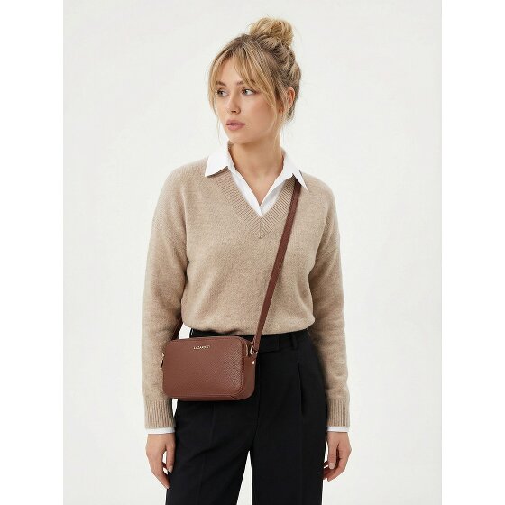 Lazarotti Bologna Leather Umhängetasche Leder Double-Zip 18 cm