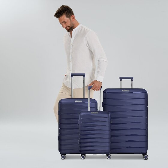Franky London 4 Rollen Kofferset 3-teilig mit Dehnfalte