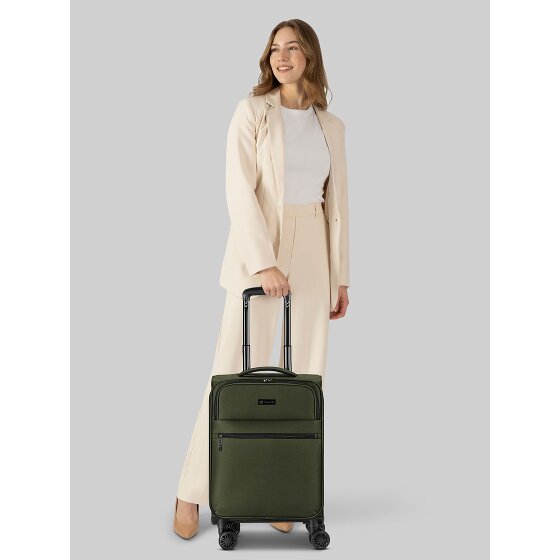 Bugatti Valencia Soft 4 Rollen Kabinentrolley S 55 cm mit Dehnfalte