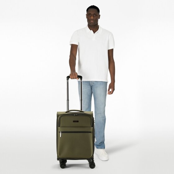 Bugatti Valencia Soft 4 Rollen Kabinentrolley S 55 cm mit Dehnfalte