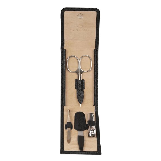 Windrose Beluga Schmuckkasten Leder 10 cm