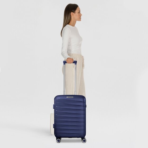 Franky London 4 Rollen Kabinentrolley S 55 cm mit Dehnfalte