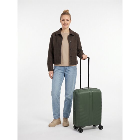 Travelite Air Stripe 4 Rollen Kabinentrolley S 55 cm mit Dehnfalte