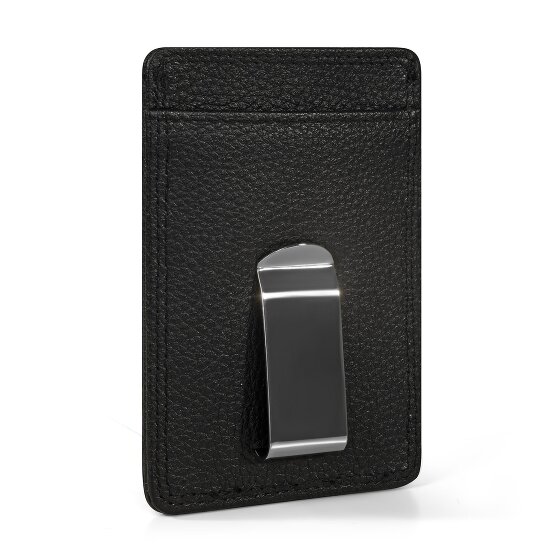 Redolz Leather Essentials Kreditkartenetui RFID Leder 7 cm mit Geldscheinklammer