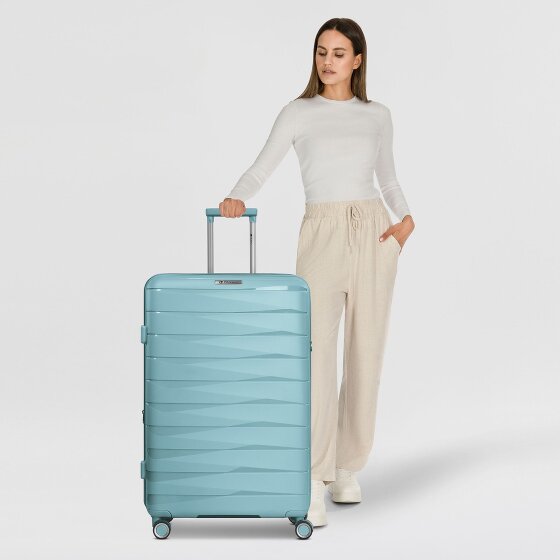 Franky London 4 Rollen Trolley L 74 cm mit Dehnfalte