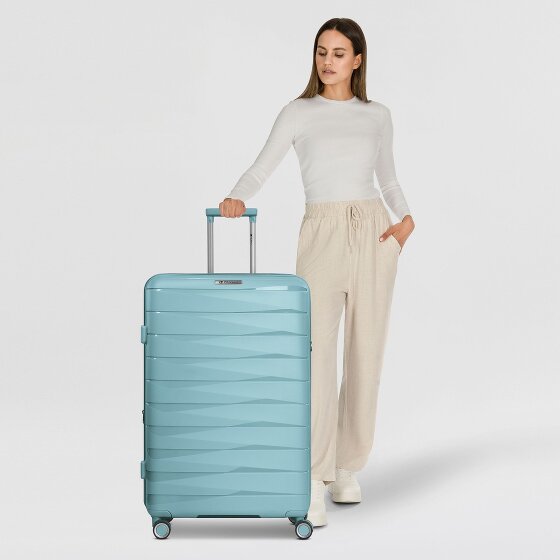 Franky London 4 Rollen Trolley L 74 cm mit Dehnfalte