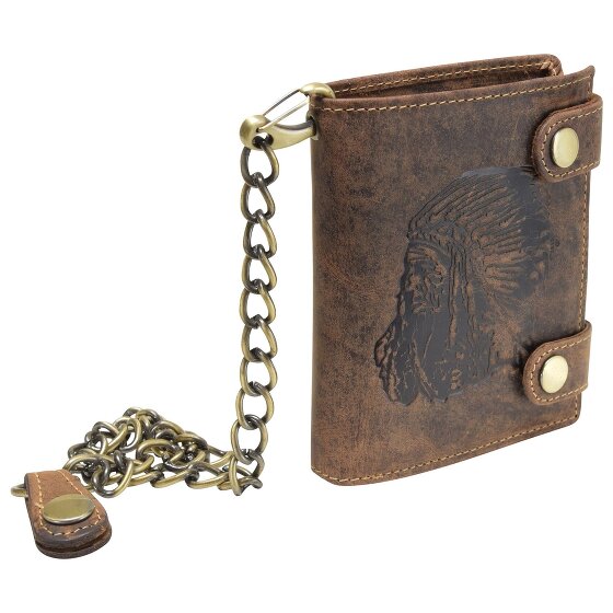 Greenburry Vintage Indian Geldbörse Leder 10 cm