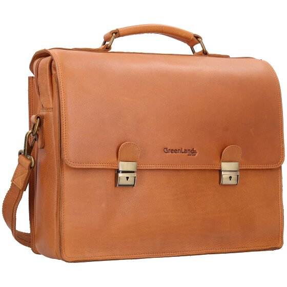 Greenland Nature Nature Aktentasche RFID Leder 40 cm Laptopfach