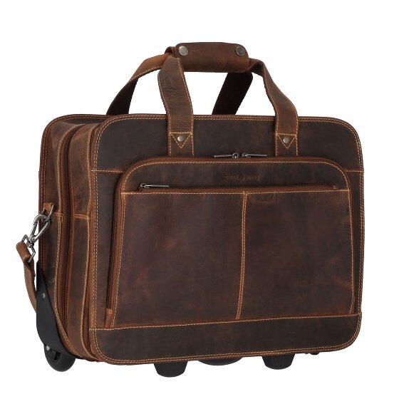 Greenburry Vintage 2 Rollen Businesstrolley 33 cm Laptopfach