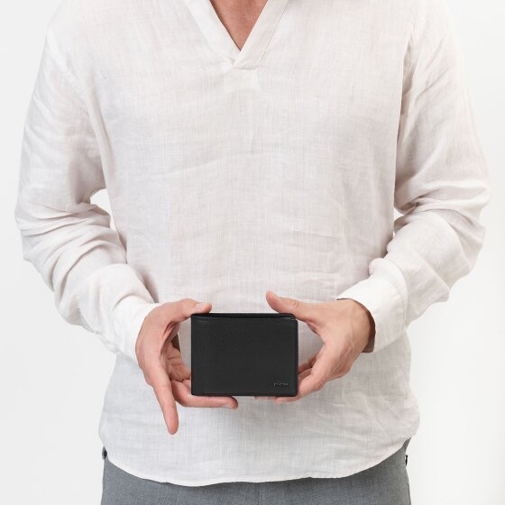 Redolz Leather Essentials QF Geldbörse RFID Leder 12 cm ausklappbar mit Reißverschlussfach