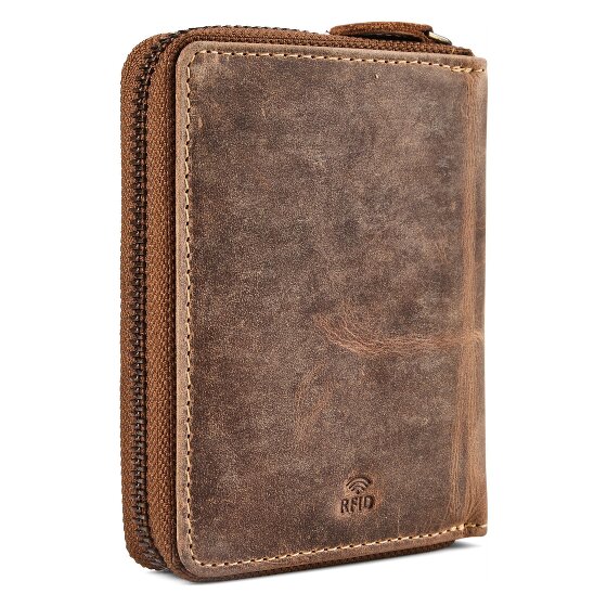 Greenburry Huntsman Geldbörse RFID Schutz Leder 10 cm
