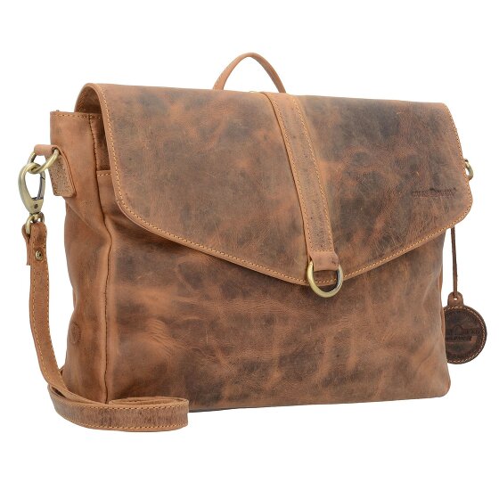 Greenburry Vintage Aktentasche Umhängetasche Rucksack Leder 35 cm