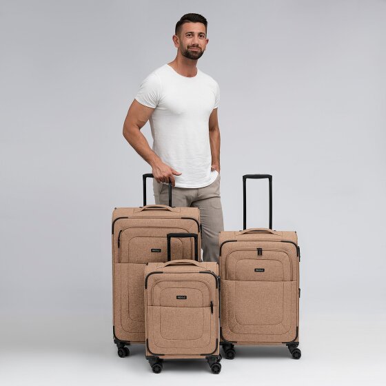 Redolz Essentials 12 THREE SET 4 Rollen Kofferset 3-teilig mit Dehnfalte