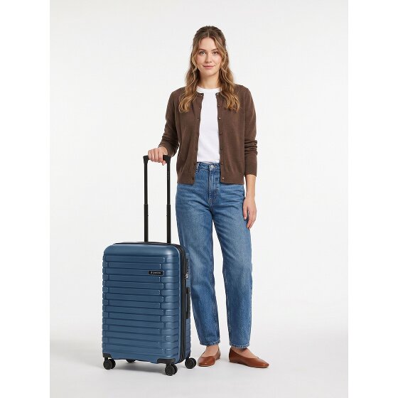Pactastic Collection 04 THE MEDIUM + 4 Rollen Trolley M 66 cm mit Dehnfalte