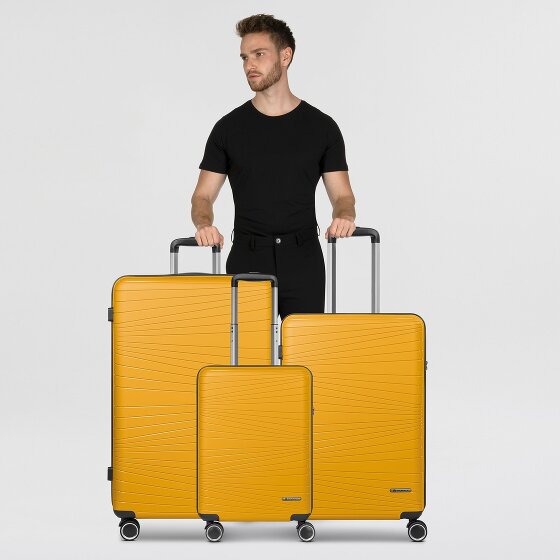 Franky Dallas 3.0 4 Rollen Kofferset 3-teilig mit Dehnfalte