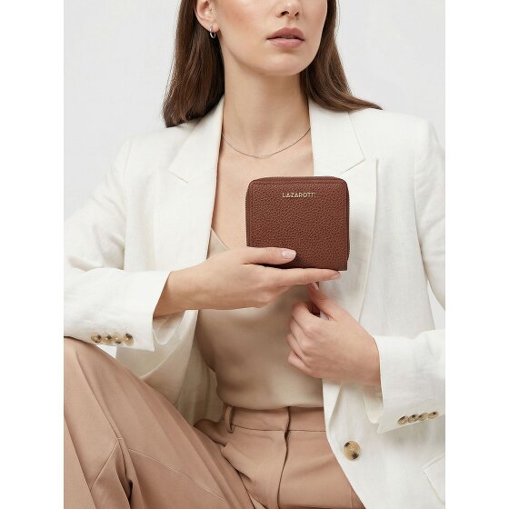 Lazarotti Bologna Leather Medium Zip-Around Geldbörse Leder 10 cm