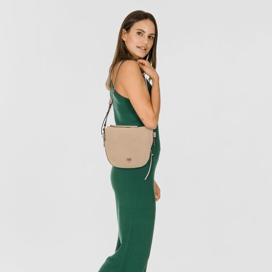 PINKO Zip Around Umhängetasche Leder 28 cm