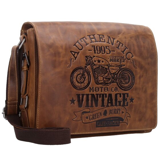 Greenburry Vintage Cafe-Racer Messenger Leder 33 cm
