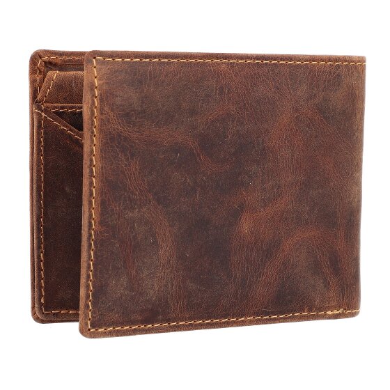 Greenburry Vintage Geldbörse mit Fisch-Prägung Leder 12 cm