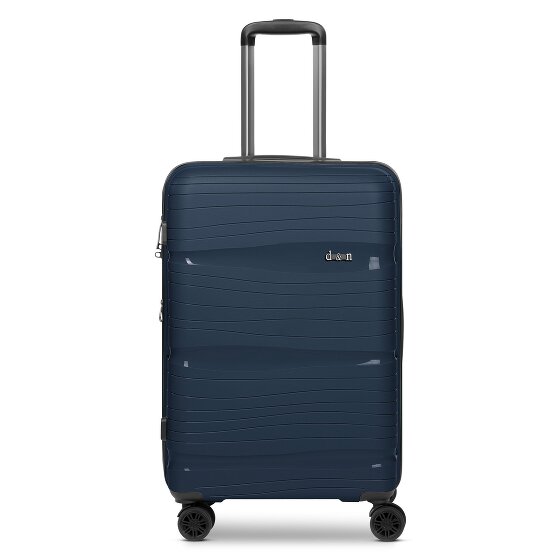 d&n Travel Line 4300-Plus 4 Rollen Trolley M 65 cm mit Dehnfalte